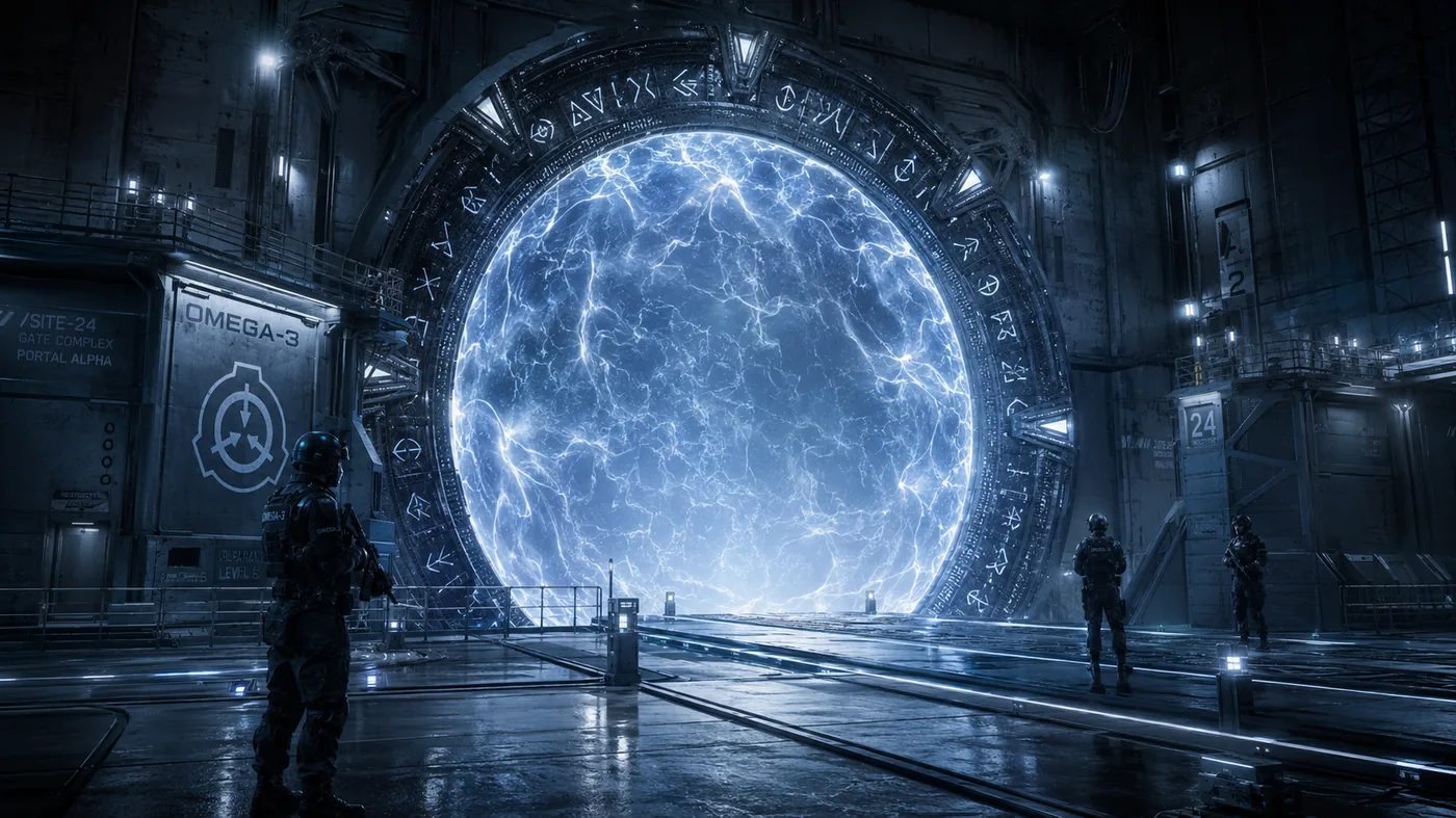 Aurora world art — Omega-3 gate complex, Portal Alpha
